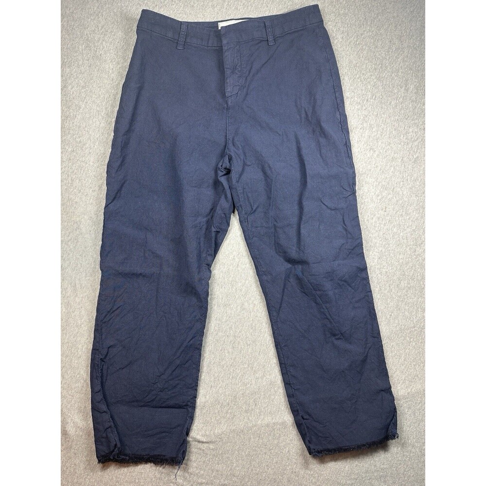Frank & Eileen Kinsale Italian Performance Linen Flax Size 8 - Navy Blue